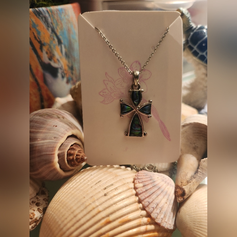 Silver cross necklace